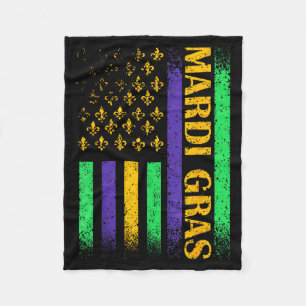 Carnival Mardi Gras Usa American Graphic Art Fleece Blanket