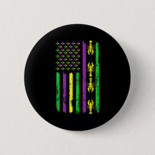 Carnival Mardi Gras Usa American Illustration 6 Cm Round Badge