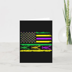 Carnival Mardi Gras Usa American Illustration Card