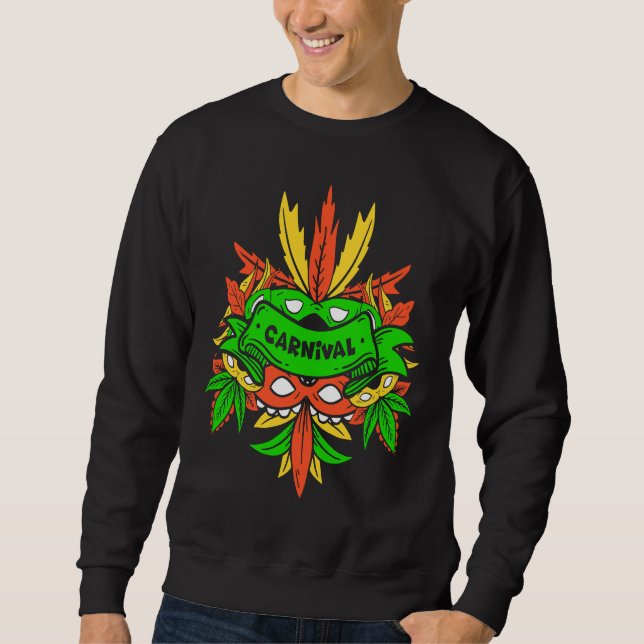 Carnival Mask Colorful Circus Sweatshirt (Front)