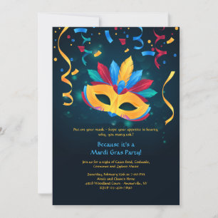 Carnival Mask Invitation