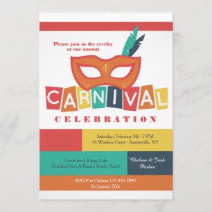 Carnival Mask Invitation
