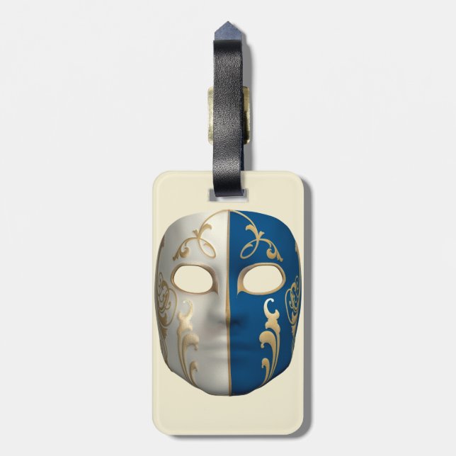 Carnival Mask Luggage Tag (Back Vertical)