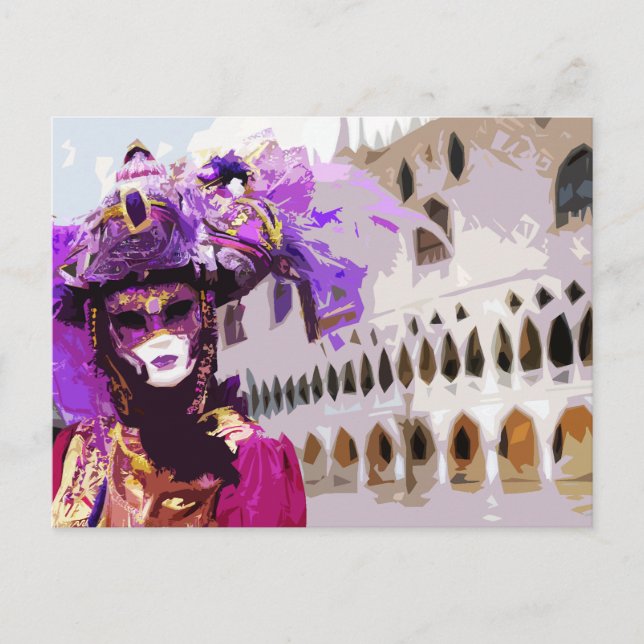 Carnival Mask of Venice Postcard (Front)