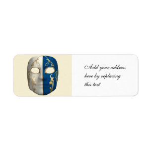 Carnival Mask Return Address Label