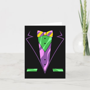 Carnival Masquerade Tuxedo Men Gift Parade Mardi G Card