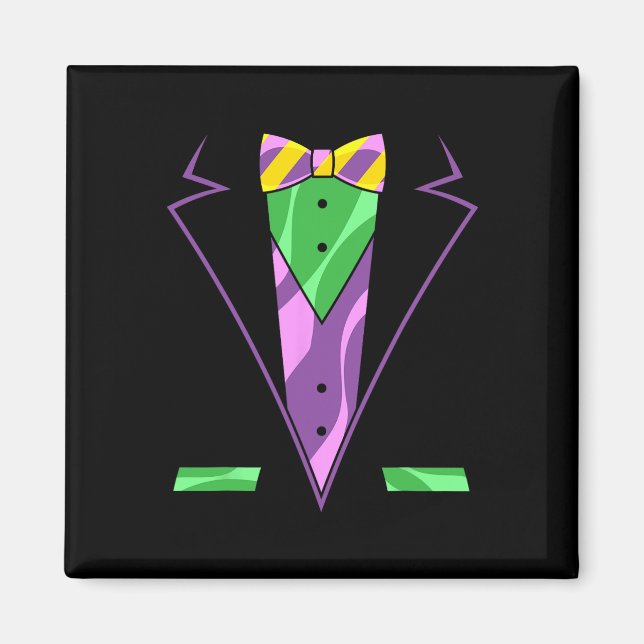 Carnival Masquerade Tuxedo Men Gift Parade Mardi G Magnet (Front)
