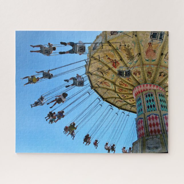 Carnival Midway Swings Jigsaw Puzzle (Horizontal)
