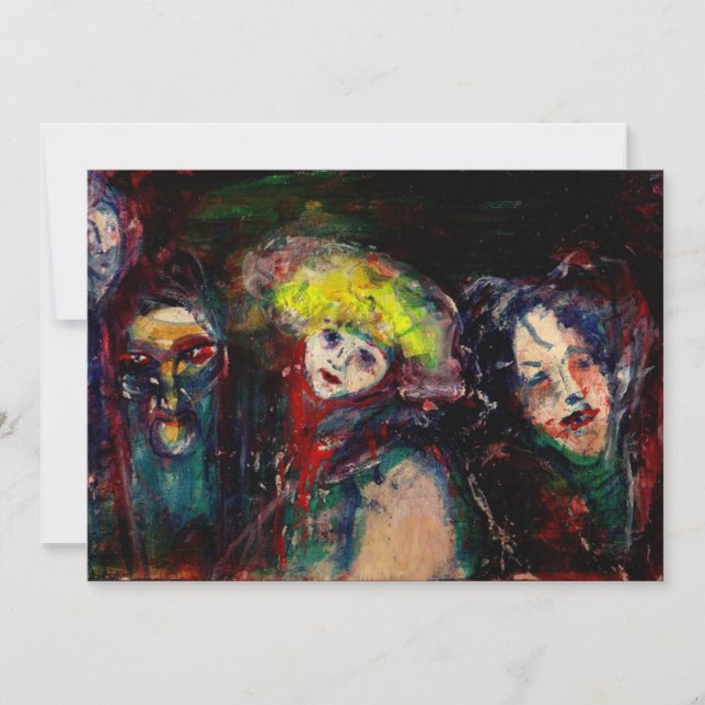 CARNIVAL NIGHT IN VENICE Venetian Masquerade Masks Announcement (Front)