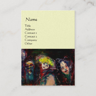 CARNIVAL NIGHT IN VENICE Venetian Masquerade Masks Business Card