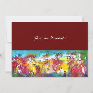 CARNIVAL NIGHT, Mardi Gras Masqureade ,Dance,Music Invitation