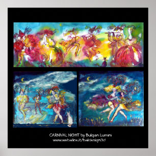 CARNIVAL NIGHT / Venetian Masquerade,Dance Music Poster
