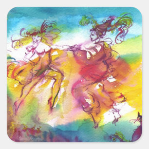 CARNIVAL NIGHT / Venetian Masquerade,Dance Music Square Sticker