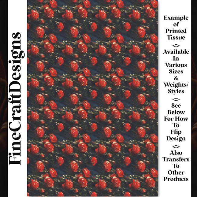 Carnival Noir Victorian Roses Tissue BJ6 Decoupage Paper (Creator Uploaded)