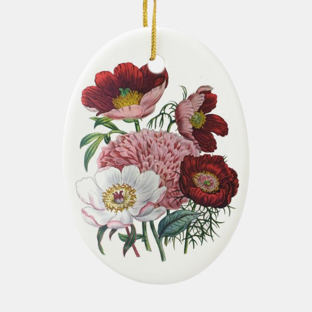 Carnival of flowers ceramic ornament (Back)
