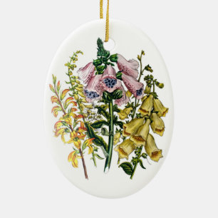 Carnival of flowers ceramic ornament