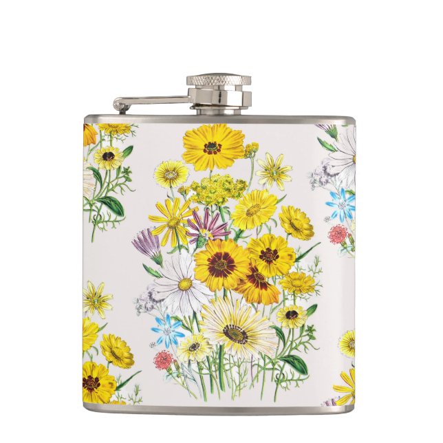 Carnival of flowers hip flask (Front)