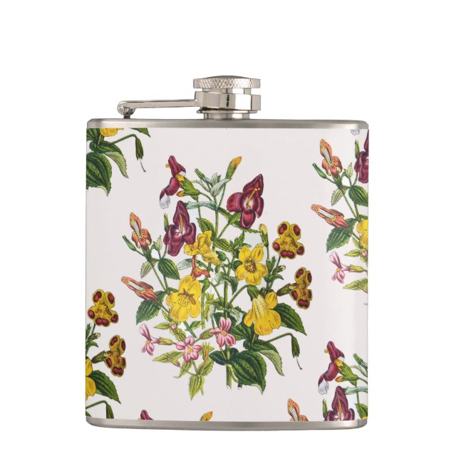 Carnival of flowers hip flask (Front)