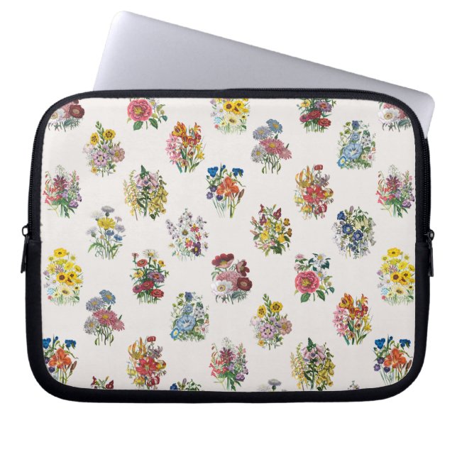 Carnival of flowers laptop sleeve (Front)