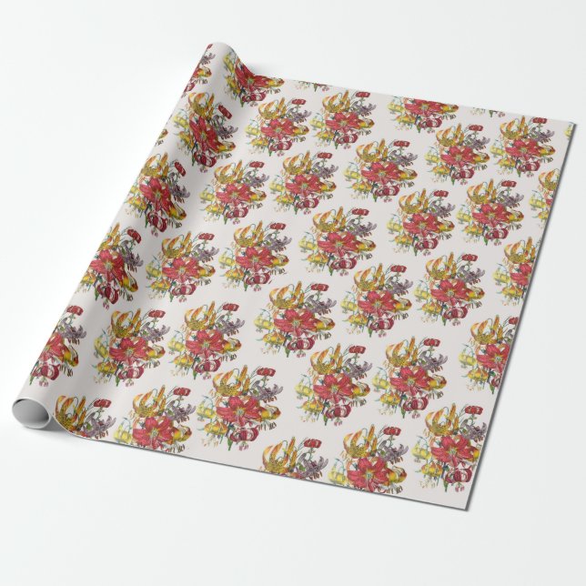 Carnival of flowers wrapping paper (Unrolled)
