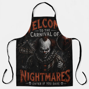 Carnival of Nightmares Creepy Clown All-Over Print Apron