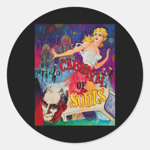 Carnival Of Souls Halloween Monster Poster Horror  Classic Round Sticker