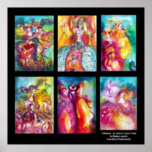 CARNIVAL OF VENICE COLLECTION Dance Music Theatre Poster