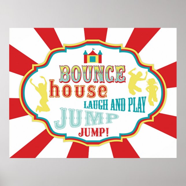 Carnival or Circus Bounce House Sign (Front)
