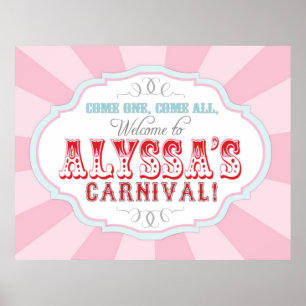 Carnival or Circus Welcome Sign for Allysa