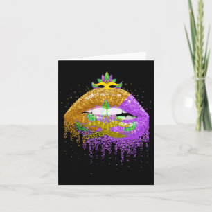 Carnival Party Costume Masquerade Lips Women Gift Card