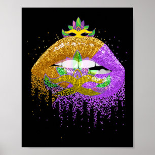 Carnival Party Costume Masquerade Lips Women Gift Poster