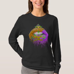 Carnival Party Costume Masquerade Lips Women Mard T-Shirt