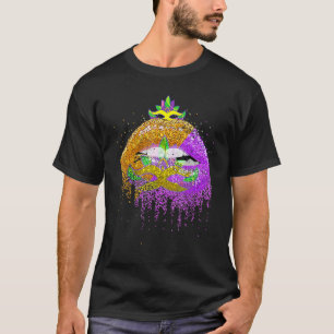 Carnival Party Costume Masquerade Lips Women Mard T-Shirt