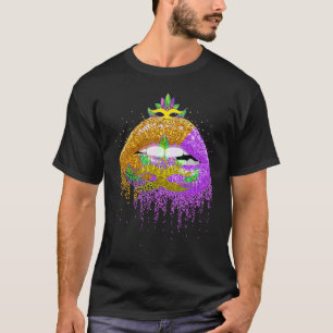 Carnival Party Costume Masquerade Lips Women  Mard T-Shirt