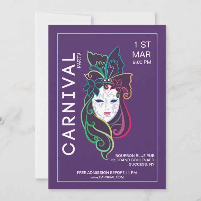 Carnival Party Invitation (Front)