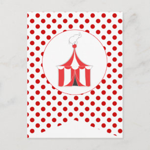Carnival Red Party Flag Bunting Banner Post Card