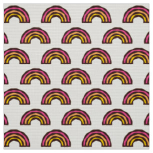CARNIVAL - Retro California Surfer Colour Rainbows Fabric