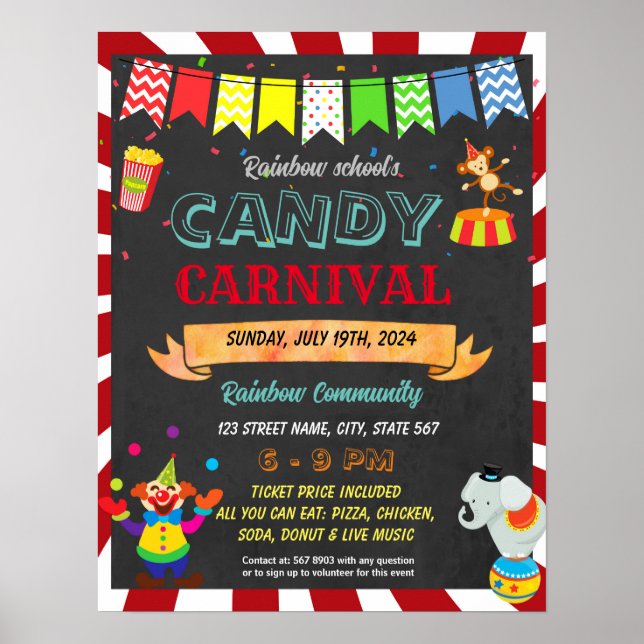 Carnival school event template poster (Front)