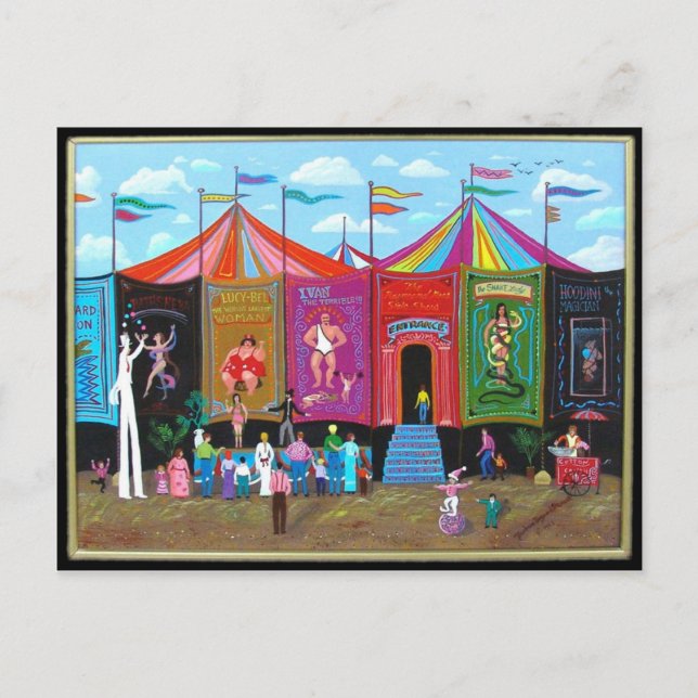 Carnival Sideshow Postcard (Front)