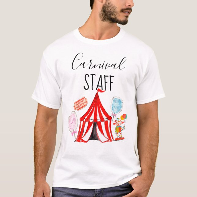Carnival staff shirt circus birthday party (Front)