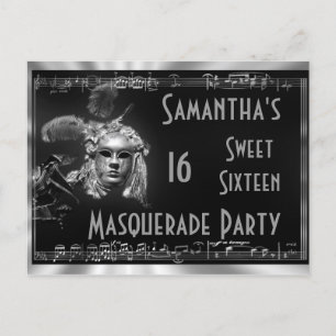 Carnival sweet sixteen invitation