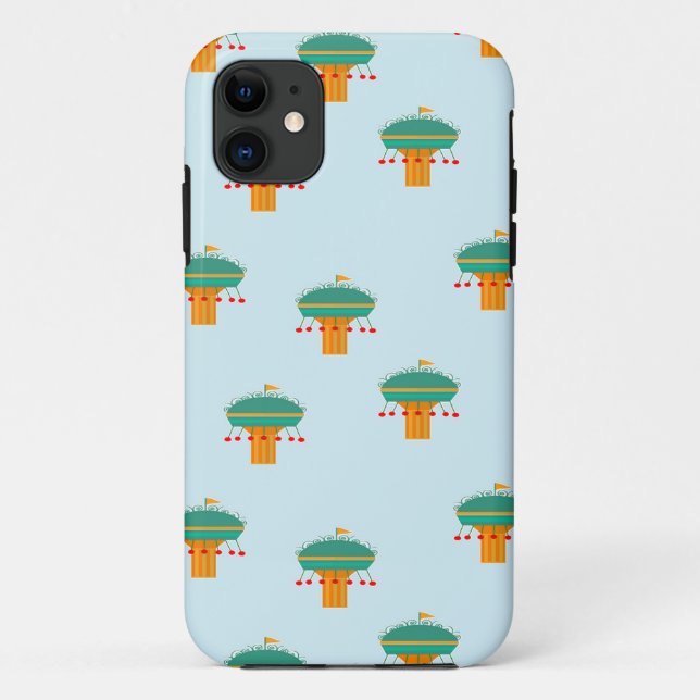 carnival swing on blue Case-Mate iPhone case (Back)