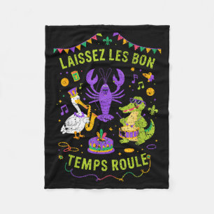 Carnival Tees, Mardi Gras Laissez Les Bon Temps Ro Fleece Blanket