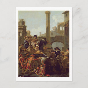 Carnival Time in Rome, 1653 (oil on canvas) Postcard