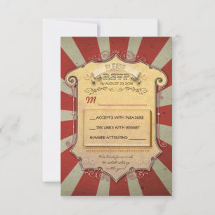 carnival wedding RSVP Card