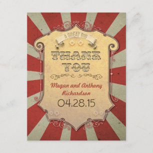 carnival wedding thank you cards