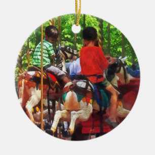 Carnivals - Friends on the Merry-Go-Round Ceramic Tree Decoration