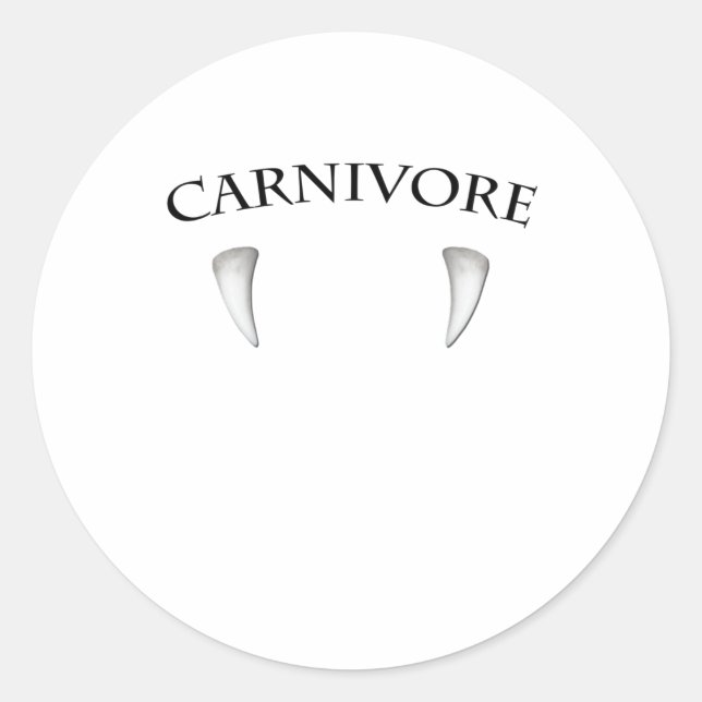Carnivore Fang Classic Round Sticker (Front)