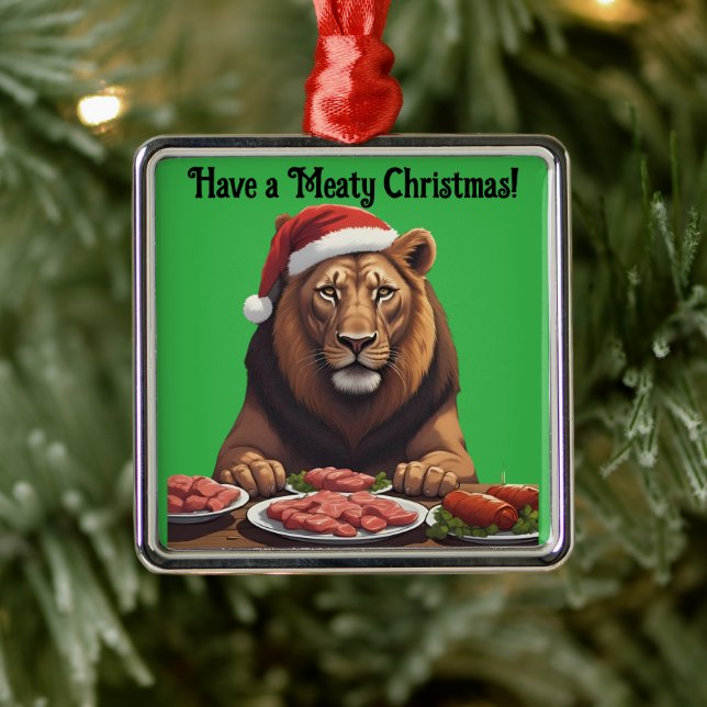 carnivore lion Christmas holiday Ornament (Tree)