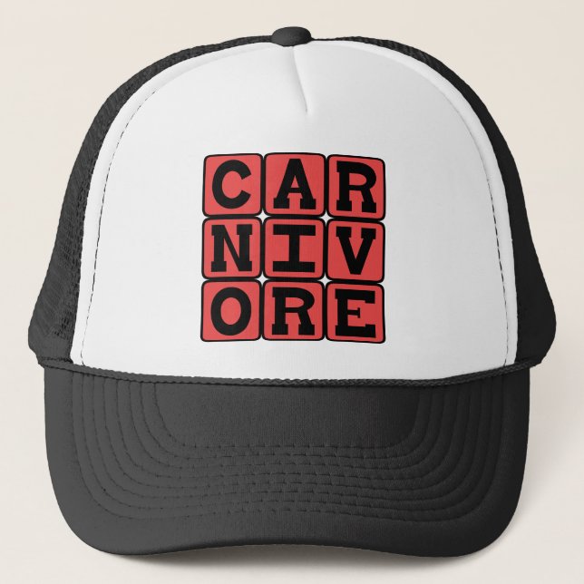 Carnivore, Meat Eater Trucker Hat (Front)